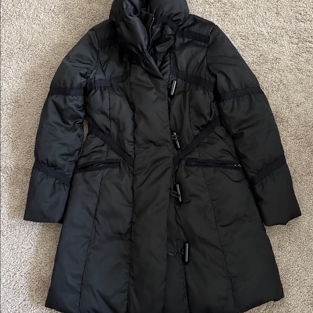 Hilary Radley Black Puffer Jacket with Hood - Picture 3 of 4